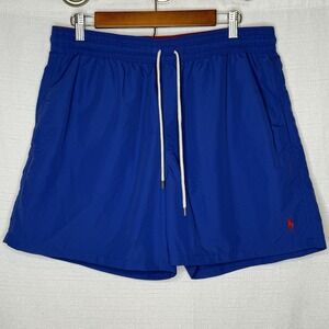 Polo Ralph Lauren Swim Shorts Mens XL Drawstring Trunks Beach Adult Blue Pony‎